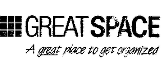 GREAT SPACE A GREAT PLACE TO GET ORGANIZED logo