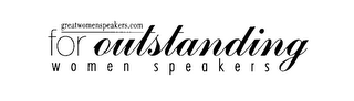 GREATWOMENSPEAKERS.COM FOR OUTSTANDING WOMEN SPEAKERS logo