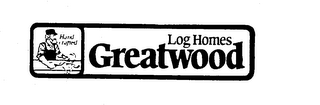 GREATWOOD LOG HOMES HAND CRAFTED logo