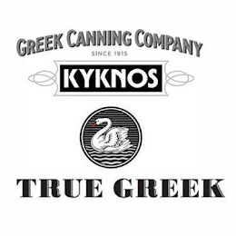 GREEK CANNING COMPANY SINCE 1915 KYKNOS TRUE GREEK logo