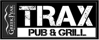 GREEK PEAK MOUNTAIN RESORT TRAX PUB & GRILL logo