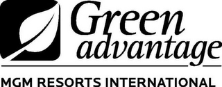 GREEN ADVANTAGE MGM RESORTS INTERNATIONAL logo