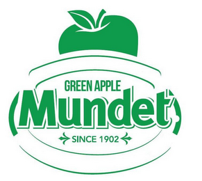 GREEN APPLE MUNDET SINCE 1902 logo