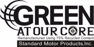 GREEN AT OUR CORE REMANUFACTURED USING 75% RECYCLED CONTENT STANDARD MOTOR PRODUCTS, INC. logo
