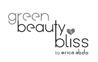 GREEN BEAUTY BLISS BY ERICA ABDO logo