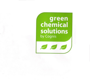 GREEN CHEMICAL SOLUTIONS BY COGNIS logo