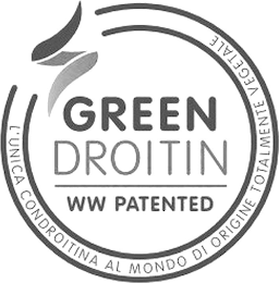 GREEN DROITIN WW PATENTED L'UNICA CONDROITINA AL MONDO DI ORIGINE TOTALMENTE VEGETABLE logo