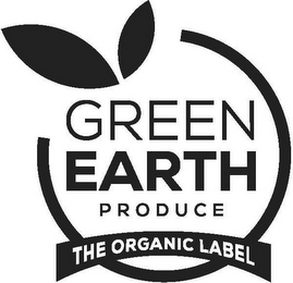 GREEN EARTH PRODUCE THE ORGANIC LABEL logo