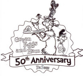 GREEN EGGS AND HAM 50TH ANNIVERSARY DR. SEUSS logo