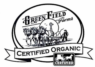 GREEN FIELD FARMS CERTIFIED ORGANIC CERTIFIED logo