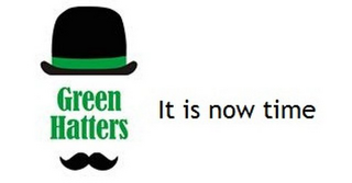 GREEN HATTERS IT IS NOW TIME logo