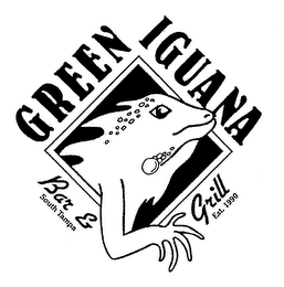 GREEN IGUANA BAR & GRILL SOUTH TAMPA EST. 1990 logo