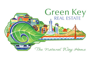 GREEN KEY REAL ESTATE THE NATURAL WAY HOME logo