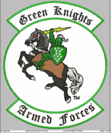 GREEN KNIGHTS ARMED FORCES logo