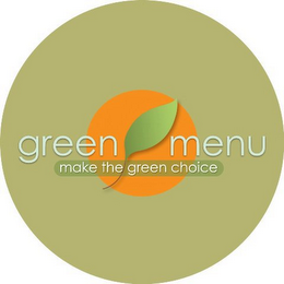 GREEN MENU MAKE THE GREEN CHOICE logo
