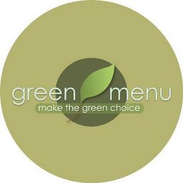 GREEN MENU MAKE THE GREEN CHOICE logo