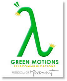 GREEN MOTIONS TELECOMMUNICATIONS FREEDOM OF MOVEMENT logo