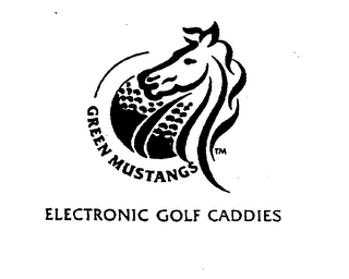 GREEN MUSTANGS ELECTRONIC GOLF CADDIES logo