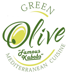 GREEN OLIVE MEDITERRANEAN CUISINE "FAMOUS KABOBS" logo