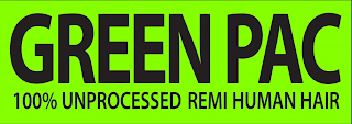 GREEN PAC 100% UNPROCESSED REMI HUMAN HAIR logo