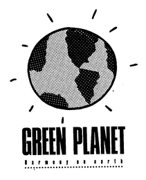 GREEN PLANET HARMONY ON EARTH logo