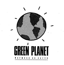 GREEN PLANET HARMONY ON EARTH logo