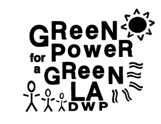 GREEN POWER FOR A GREEN LA DWP logo