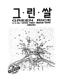 GREEN RICE U.S. NO. 1 EXTRA FANCY MEDIUM GRAIN ENRICHED logo