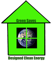 GREEN SAVES DESIGNED CLEAN ENERGY logo