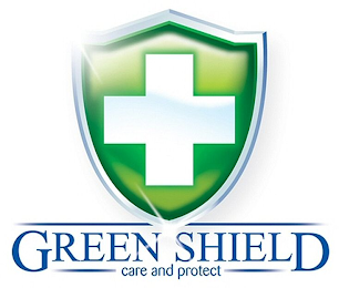 GREEN SHIELD CARE AND PROTECT logo