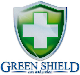 GREEN SHIELD CARE AND PROTECT logo