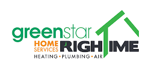 GREEN STAR HOME SERVICES RIGHTIME HEATING PLUMBING AIR logo