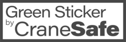 GREEN STICKER BY CRANESAFE logo