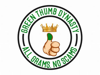 GREEN THUMB DYNASTY ALL GRAMS. NO SCAMS logo