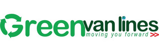 GREEN VAN LINES MOVING YOU FORWARD logo