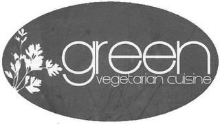 GREEN VEGETARIAN CUISINE logo