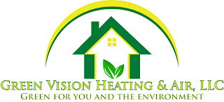 GREEN VISION HEATING & AIR, LLC GREEN FOR YOU AND THE ENVIRONMENT logo