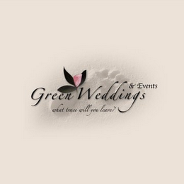 GREEN WEDDINGS & EVENTS WHAT TRACE WILL YOU LEAVE? logo