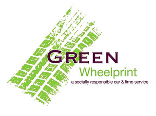 GREEN WHEELPRINT A SOCIALLY RESPONSIBLE CAR & LIMO SERVICE logo