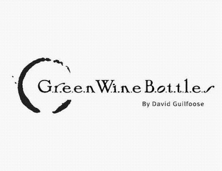 G.R.E.E.N W.I.N.E B.O.T.T.L.E.S BY DAVID GUILFOOSE logo