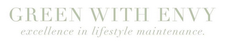 GREEN WITH ENVY EXCELLENCE IN LIFESTYLEMAINTENANCE logo