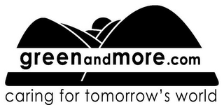 GREENANDMORE.COM CARING FOR TOMORROW'S WORLD logo