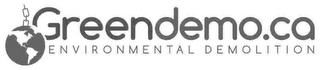 GREENDEMO.CA ENVIRONMENTAL DEMOLITION logo