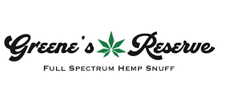 GREENE'S RESERVE FULL SPECTRUM HEMP SNUFF logo