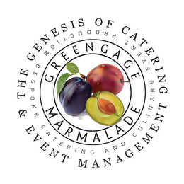 GREENGAGE MARMALADE THE GENESIS OF CATERING & EVENT MANAGEMENT BESPOKE CATERING AND CULINARY EVENT PRODUCTION logo