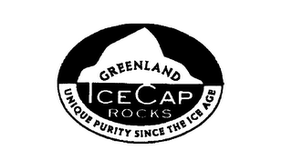 GREENLAND ICE CAP ROCKS UNIQUE PURITY SINCE THE ICE AGE logo
