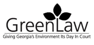 GREENLAW GIVING GEORGIA'S ENVIRONMENT ITS DAY IN COURT logo