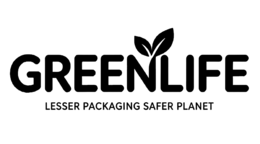 GREENLIFE LESSER PACKAGING SAFER PLANET logo