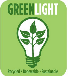 GREENLIGHT RECYCLED · RENEWABLE · SUSTAINABLE logo
