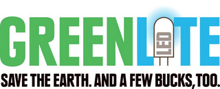 GREENLITE LED SAVE THE EARTH. AND A FEW BUCKS, TOO. logo